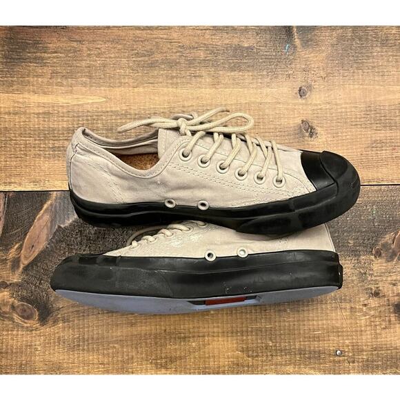 Converse All Star x Jack Purcell Fashion Sneakers Size 4.5 Womens Gray Black - Picture 2 of 5